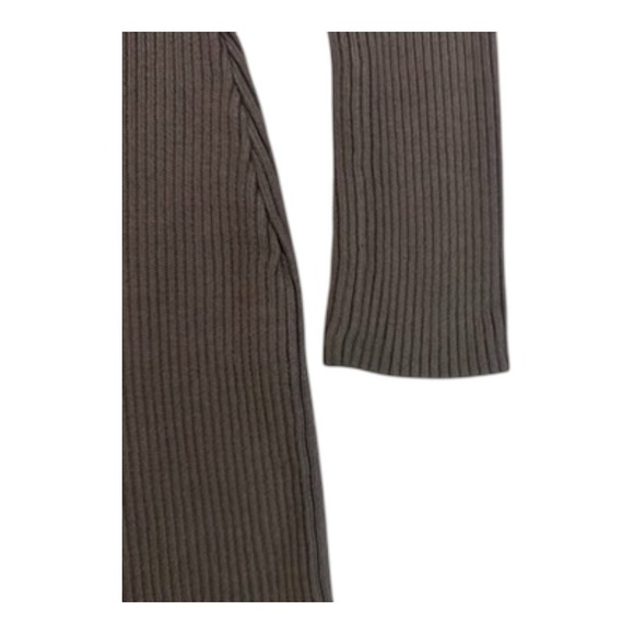 Abercrombie & Fitch Ribbed Knit Long Sleeve Midi Dress Brown Size XS - Picture 6 of 16